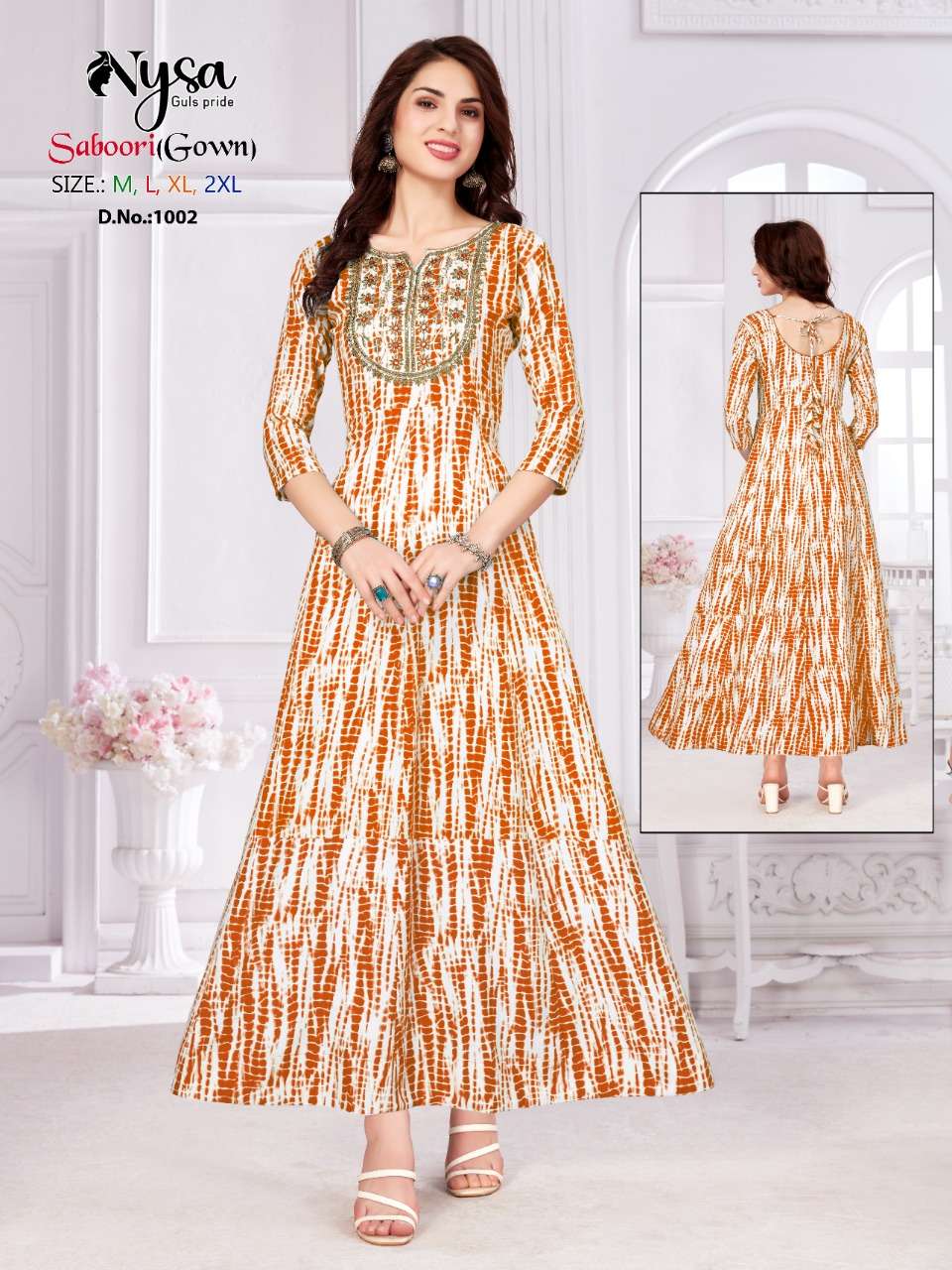 Nysa-saboori  Vol-1-fabric-rayon-embroidery- Sequence Work-capsule-saboori Print-anarkali-long-gown-1002